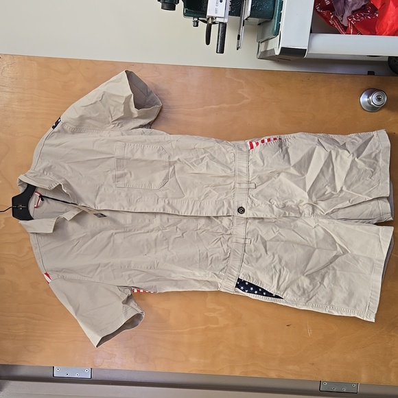 NWT Chubbies The Danger Zones Coveralls Playsuit Romper USA America Size L - Picture 2 of 6